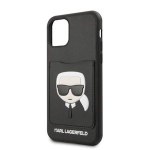 
                Puzdro Karl Lagerfeld pre iPhone 11 Pro KLHCN58CSKCBK imitácia kože, čierne