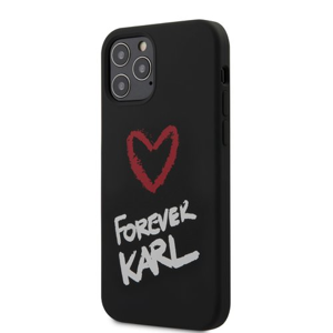 
                Puzdro Karl Lagerfeld pre iPhone 12/12 Pro (6.1) KLHCP12MSILKRBK silikónové, čierne