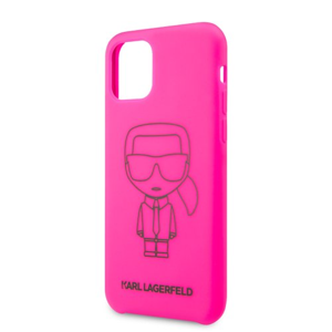 
                Puzdro Karl Lagerfeld pre pro iPhone 11 KLHCN61SILFLPI silikónové, ružové
